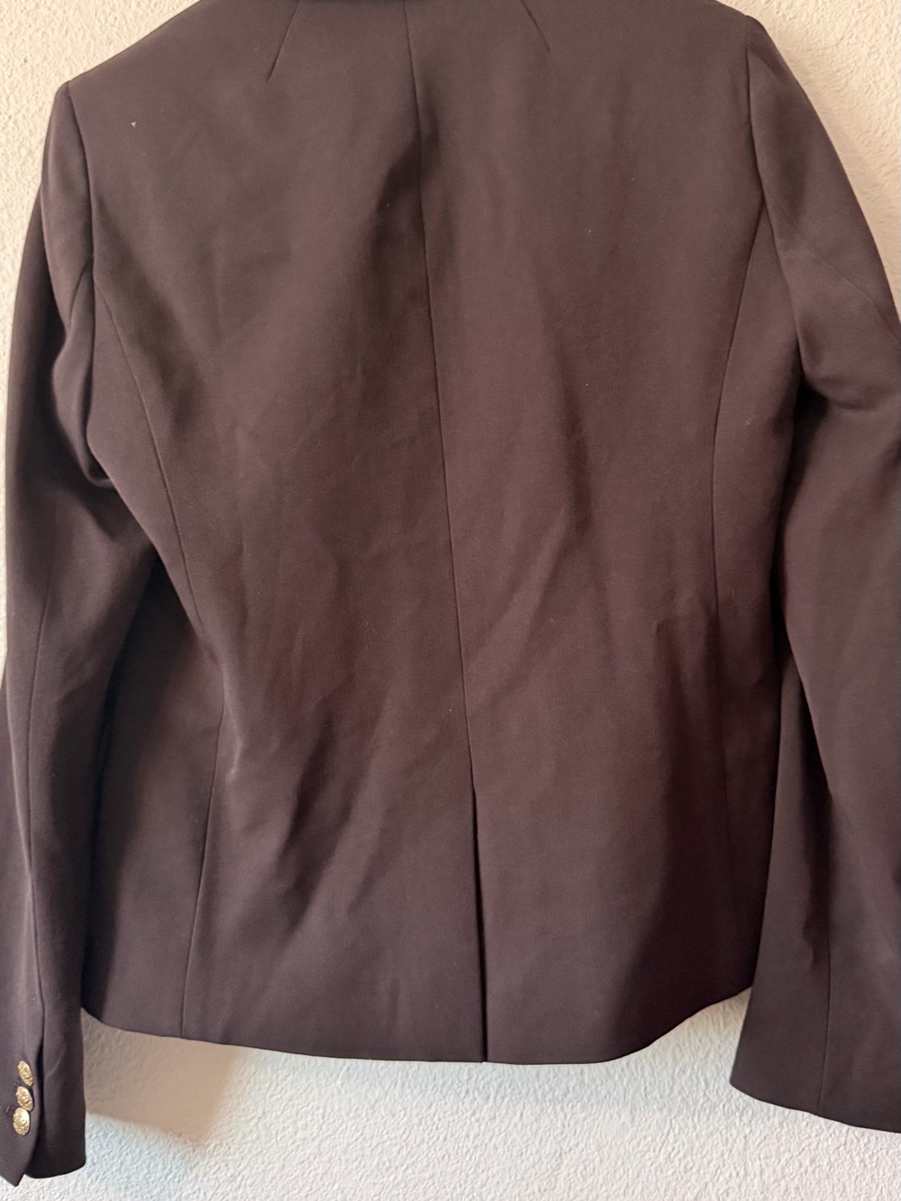 J. Crew Chocolate Brown Tailored Blazer with Gold Buttons - Picture 6 of 13